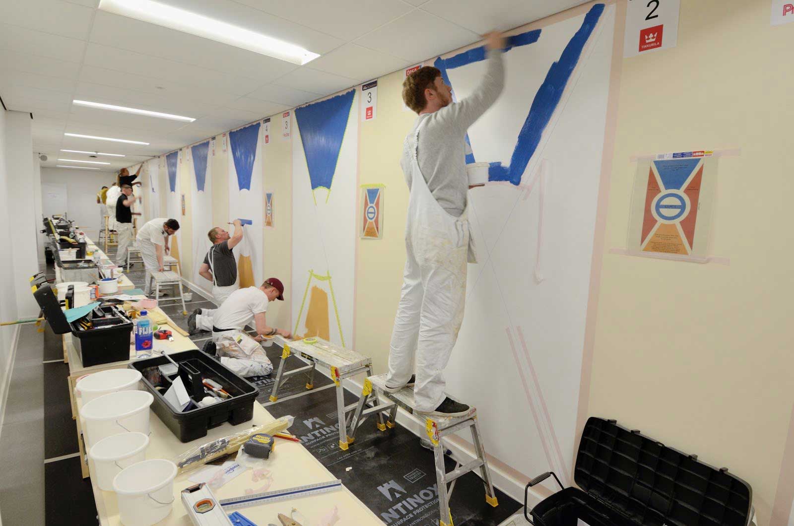Painting and decorating students at Inverness College UHI