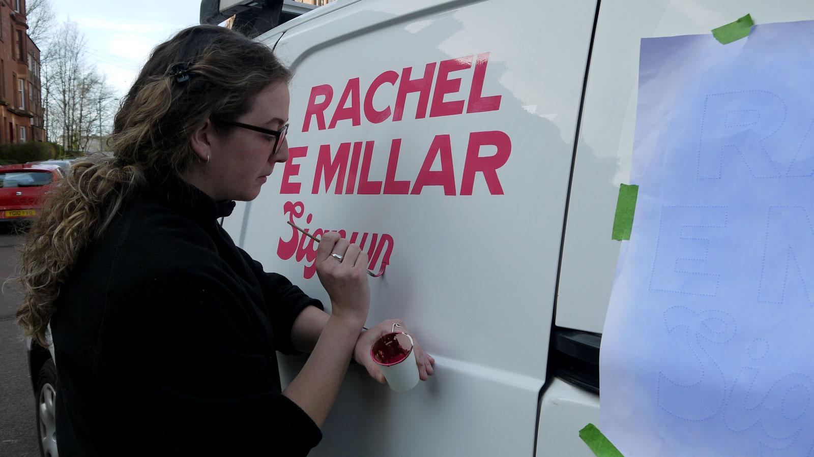 Rachel Millar, signwriter