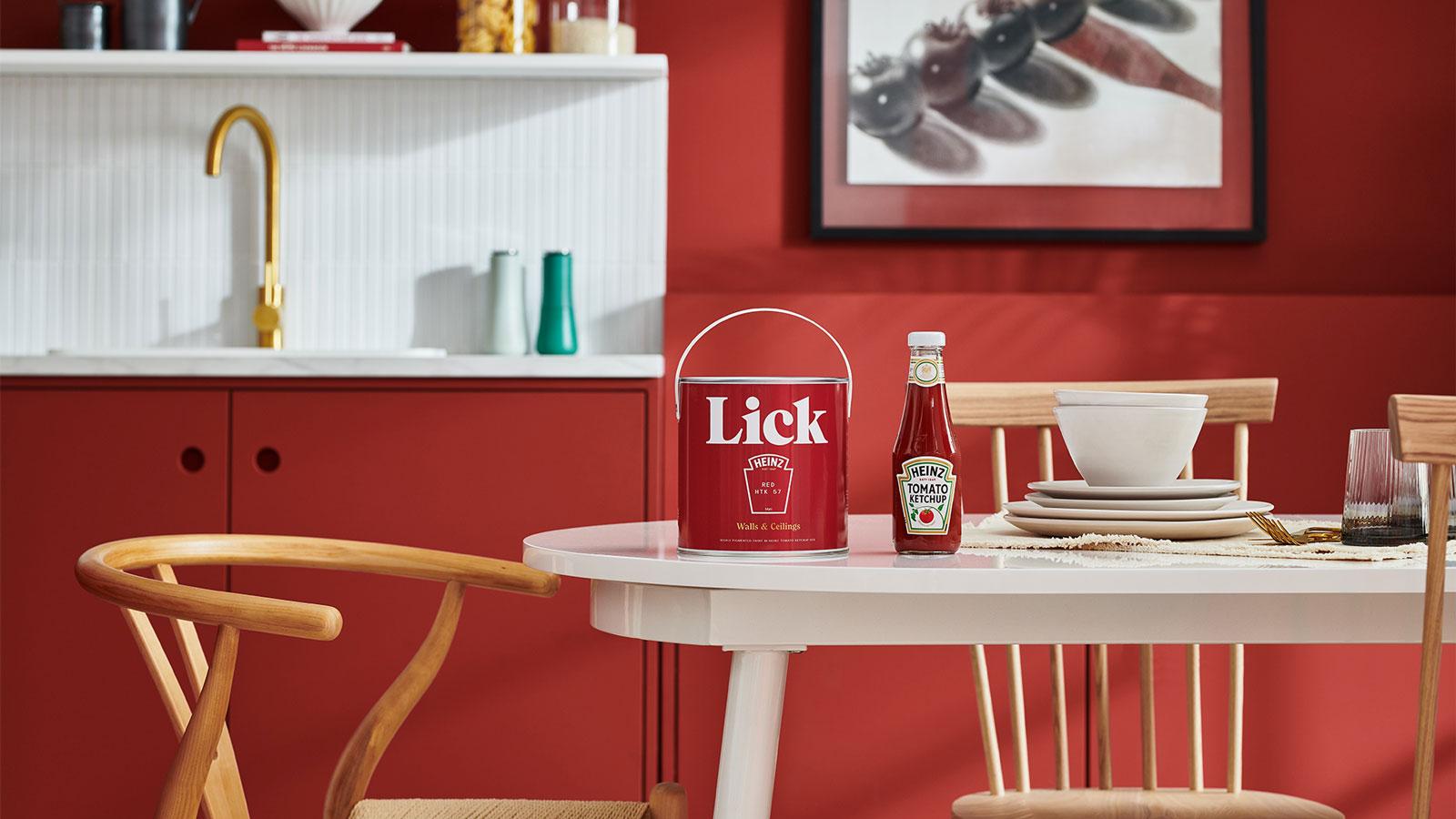 Lick paint launches Heinz Tomato Ketchup colour