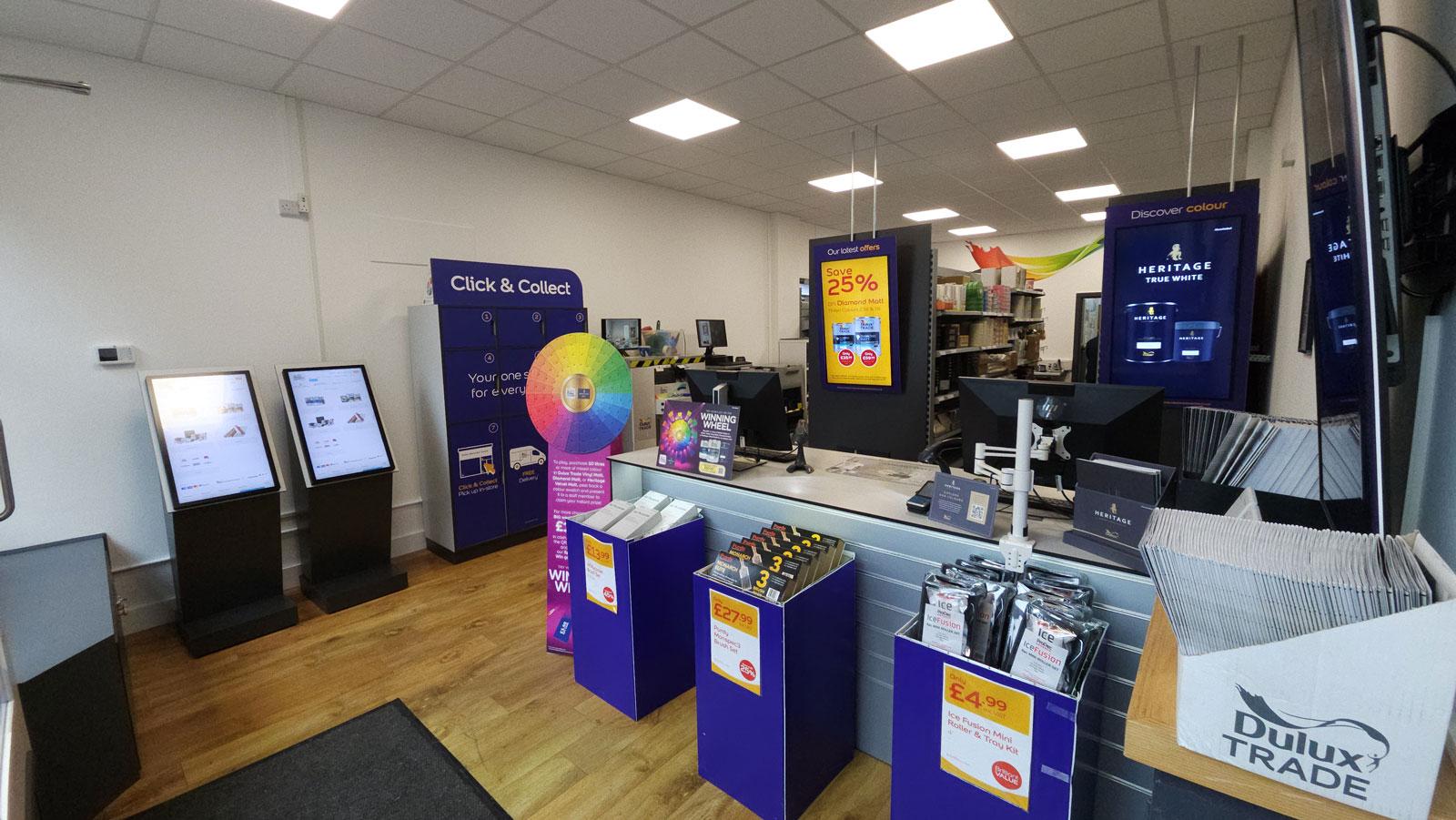Photograph of the new Dulux Decorator Centre convenience store in Reigate