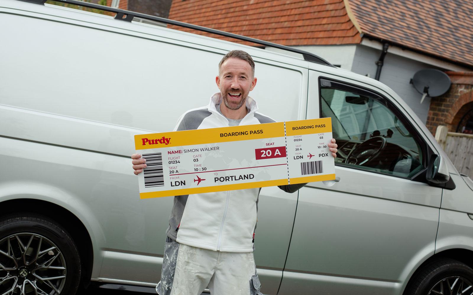 Picture of Simon Walker, winner of the Purdy trip to Portland competition 2025.