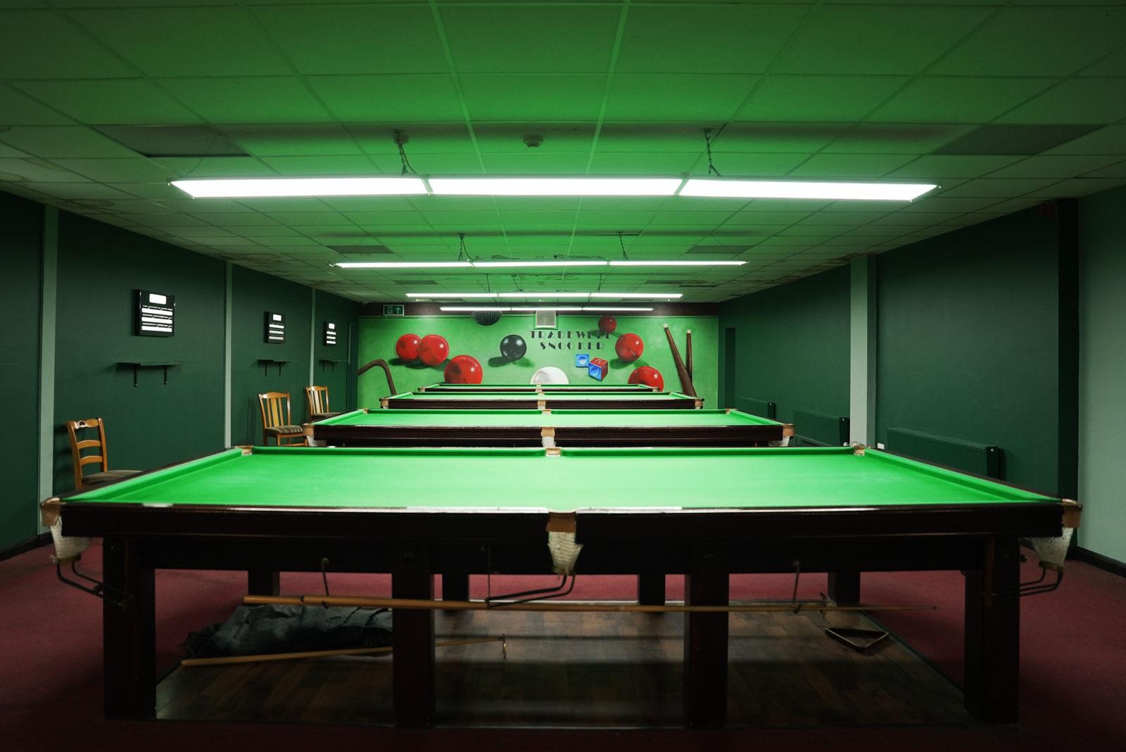 Picture of a refurbished snooker hall in Hull.
